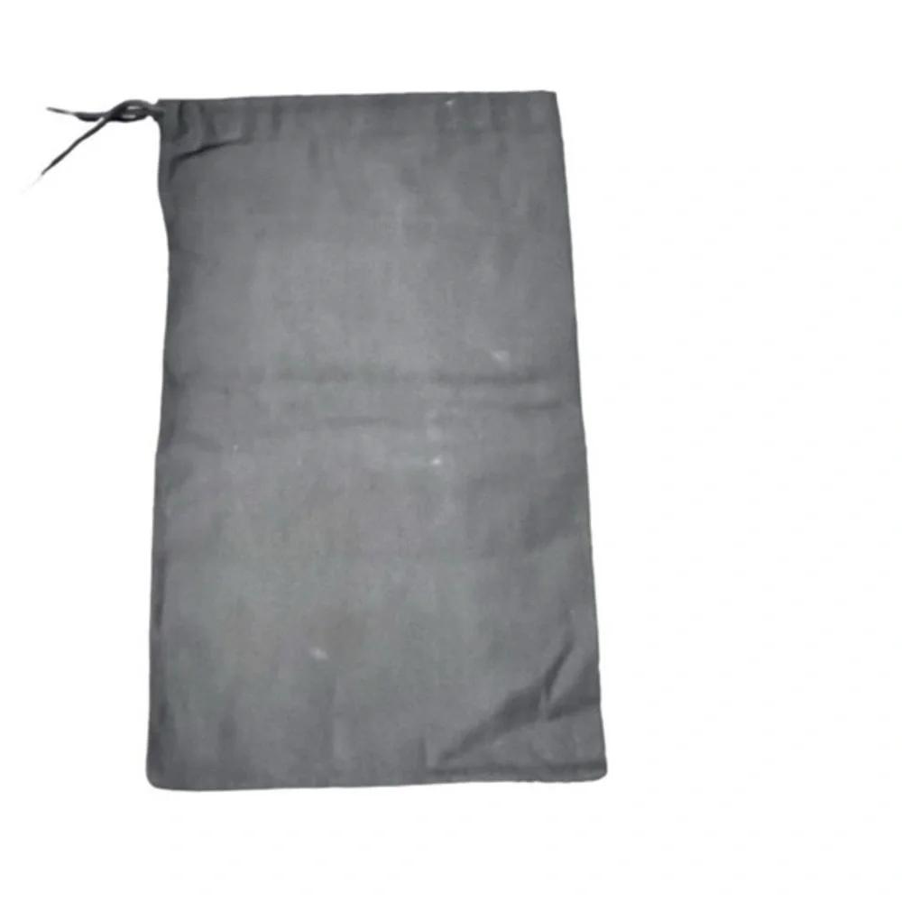 Chanel Black w/White‎ Letters Cotton Drawstring Top Dust Cover Bag 8